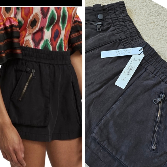 Alice + Olivia Pants - NWT $345USD Alice and Olivia Britney High Waist Patch Pocket Shorts Size Small